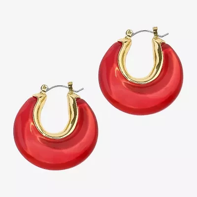 Mixit Womens 1 1/4 Inch Hoop Earrings