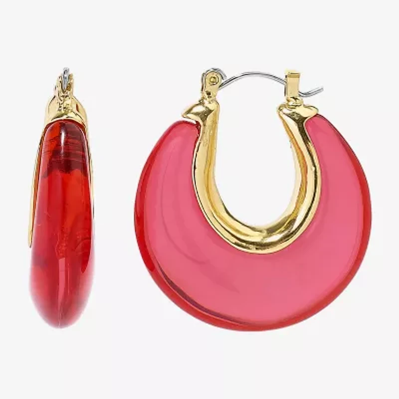 Mixit Womens 1 1/4 Inch Hoop Earrings