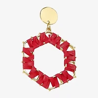 Mixit Raffia Womens Drop Earrings