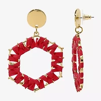 Mixit Raffia Womens Drop Earrings