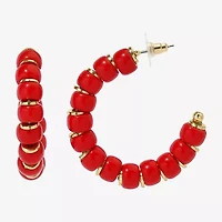 Mixit Womens 2 Inch Hoop Earrings