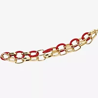 Mixit Layered Womens 7.5 Inch Link Bracelet