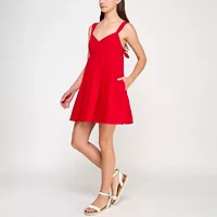 Trixxi Womens Sleeveless Fit + Flare Dress Juniors