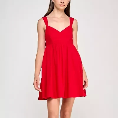Trixxi Womens Sleeveless Fit + Flare Dress Juniors