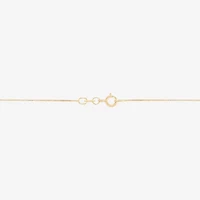 Womens 1/4 CT. T.W. White Cultured Freshwater Pearl 10K Gold Bell Flower 18 Inch Pendant Necklace