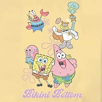 Little & Big Kid Girls Crew Neck Short Sleeve Regular Fit Spongebob Graphic T-Shirt