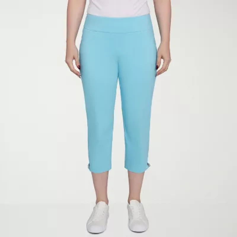 Hearts Of Palm Womens Straight Mid Rise Capri Pant