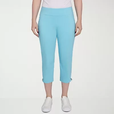 Hearts Of Palm Womens Straight Mid Rise Capri Pant