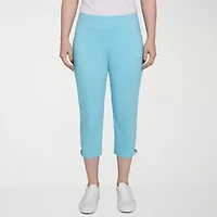 Hearts Of Palm Womens Straight Mid Rise Capri Pant