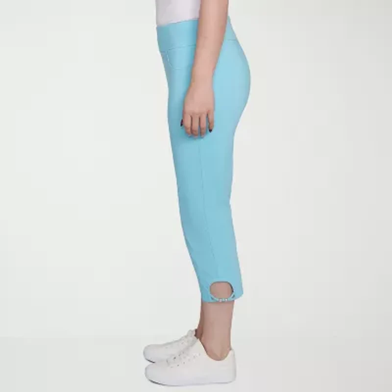 Hearts Of Palm Womens Straight Mid Rise Capri Pant