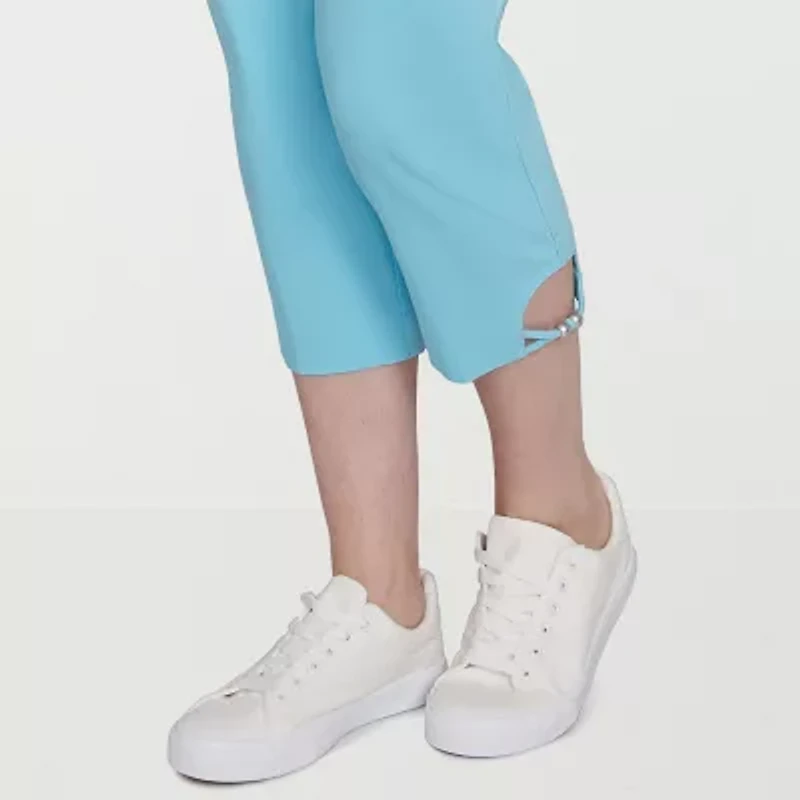 Hearts Of Palm Womens Straight Mid Rise Capri Pant