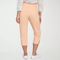 Hearts Of Palm Womens Straight Mid Rise Capri Pant