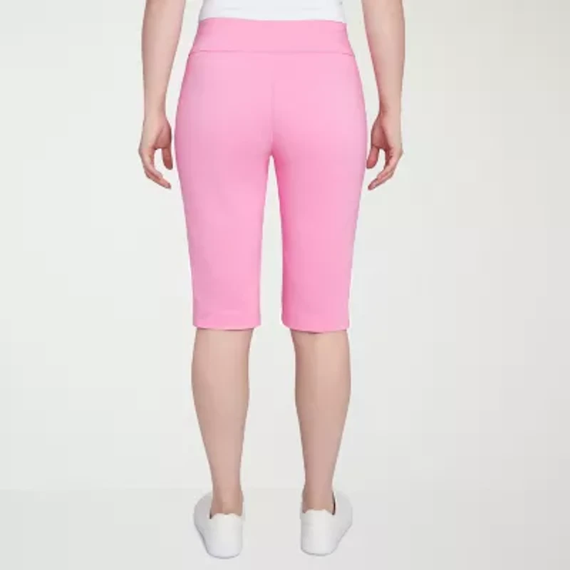 Hearts Of Palm Womens Straight Mid Rise Skimmer Pant