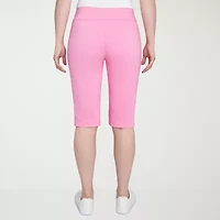 Hearts Of Palm Womens Straight Mid Rise Regular Fit Skimmer Pant