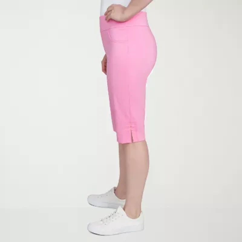 Hearts Of Palm Womens Straight Mid Rise Skimmer Pant