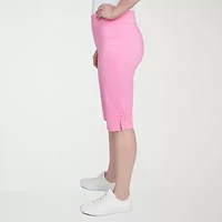 Hearts Of Palm Womens Straight Mid Rise Skimmer Pant