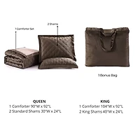 Bebejan Velvet 3-pc. Midweight Reversible Comforter Set