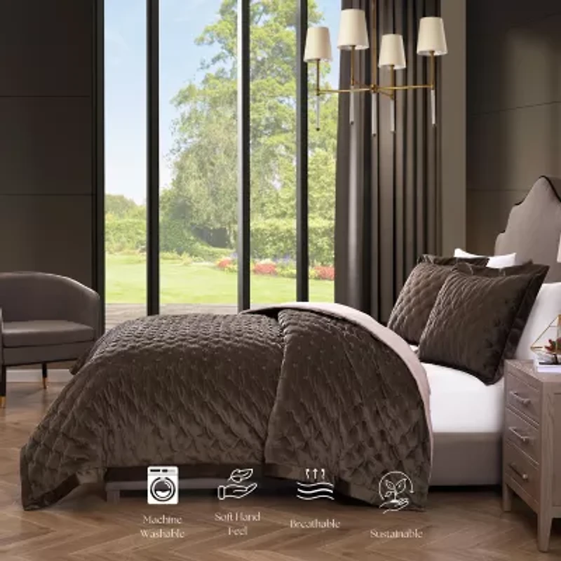 Bebejan Velvet 3-pc. Midweight Reversible Comforter Set