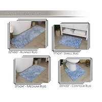 Home Weavers Inc Cloud Comfort Bath Rug 4 Pc