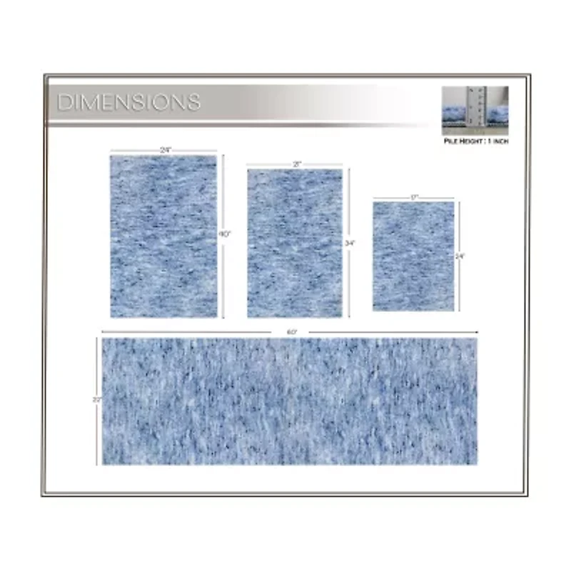 Home Weavers Inc Cloud Comfort Bath Rug 4 Pc