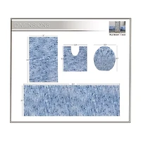 Home Weavers Inc Cloud Comfort Bath Rug 4 Pc 18202122