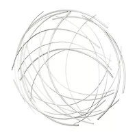 Cheungs Silver Abstract Round Metal Wall Art
