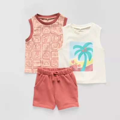 Little Stitch Baby Boys 3-pc. Short Set