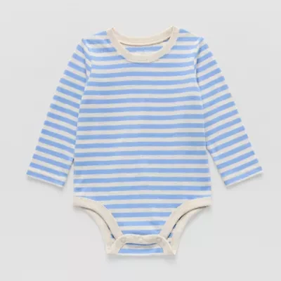 Okie Dokie Baby Boys Round Neck Long Sleeve Bodysuit