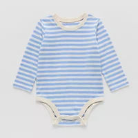 Okie Dokie Baby Boys Round Neck Long Sleeve Bodysuit