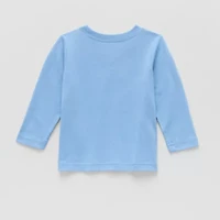 Okie Dokie Baby Boys Round Neck Long Sleeve Regular Fit Graphic T-Shirt