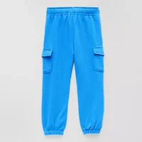 Okie Dokie Cargo Toddler & Little Boys Cuffed Regular Fit French Terry Jogger Pant
