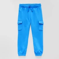 Okie Dokie Cargo Toddler & Little Boys Cuffed Regular Fit French Terry Jogger Pant