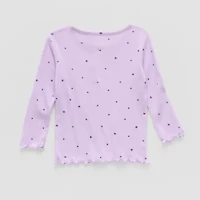 Okie Dokie Toddler & Little Girls Round Neck Long Sleeve T-Shirt