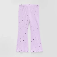 Okie Dokie Rib Toddler & Little Girls Knit Flare Full Length Leggings