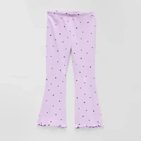 Okie Dokie Rib Toddler & Little Girls Knit Flare Full Length Leggings