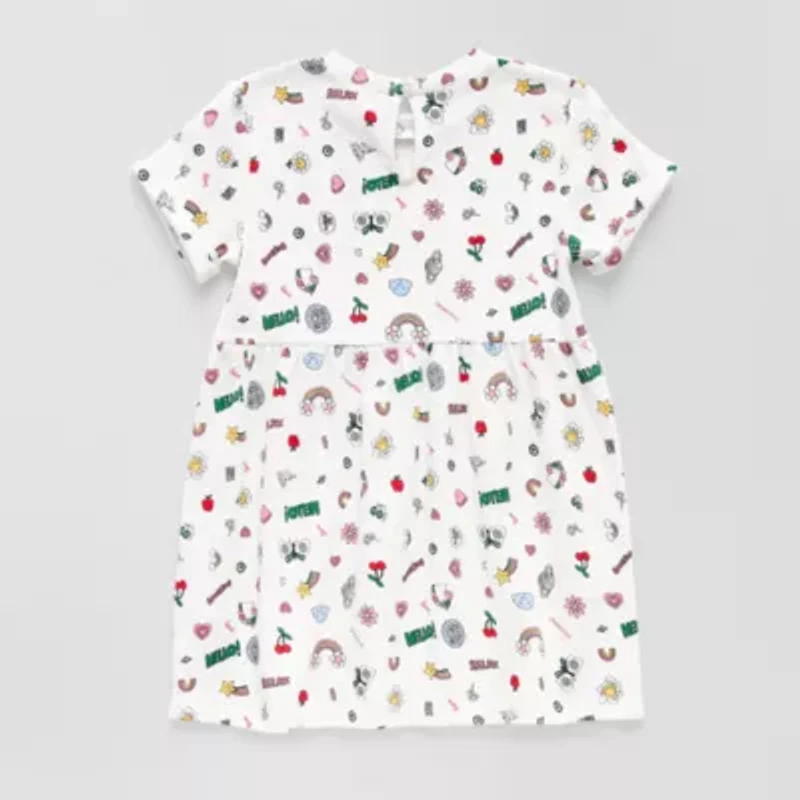 Okie Dokie Toddler & Little Girls Short Sleeve A-Line Dress