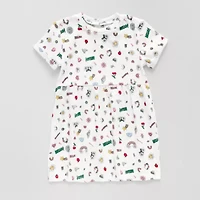 Okie Dokie Toddler & Little Girls Short Sleeve A-Line Dress