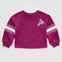 Okie Dokie Active Toddler & Little Girls Round Neck Long Sleeve Graphic T-Shirt