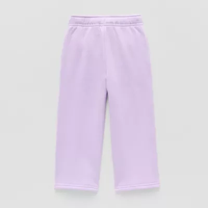 Okie Dokie Toddler & Little Girls Wide Leg Regular Fit Fleece Pull-On Pant