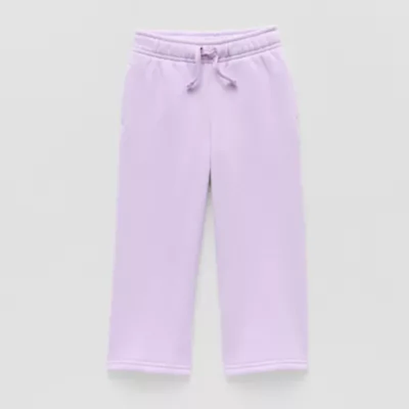 Okie Dokie Toddler & Little Girls Wide Leg Regular Fit Fleece Pull-On Pant