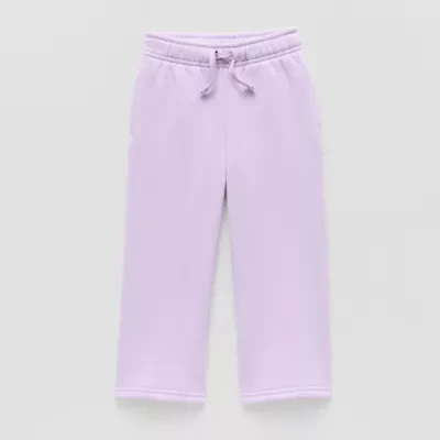 Okie Dokie Toddler & Little Girls Wide Leg Regular Fit Fleece Pull-On Pant