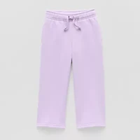 Okie Dokie Toddler & Little Girls Wide Leg Regular Fit Fleece Pull-On Pant
