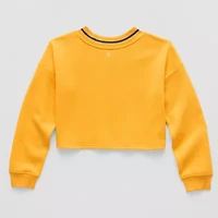 Xersion Little & Big Kid Girls V Neck Fleece Long Sleeve Sweatshirt