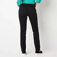 St. John's Bay Womens Tall Mid Rise Stretch Fabric Straight Leg Jean