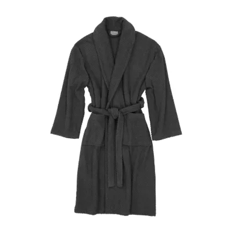 Linum Home Textiles Herringbone Weave Bathrobe Unisex Adult Long Sleeve Length Robe