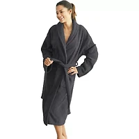 Linum Home Textiles Herringbone Weave Bathrobe Unisex Adult Long Sleeve Length Robe