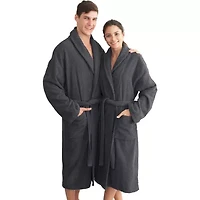 Linum Home Textiles Herringbone Weave Bathrobe Unisex Adult Long Sleeve Length Robe