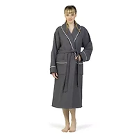 Linum Home Textiles Waffle Terry Bathrobe Unisex Adult Long Sleeve Length Robe