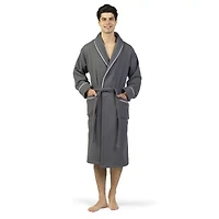 Linum Home Textiles Waffle Terry Bathrobe Unisex Adult Long Sleeve Length Robe