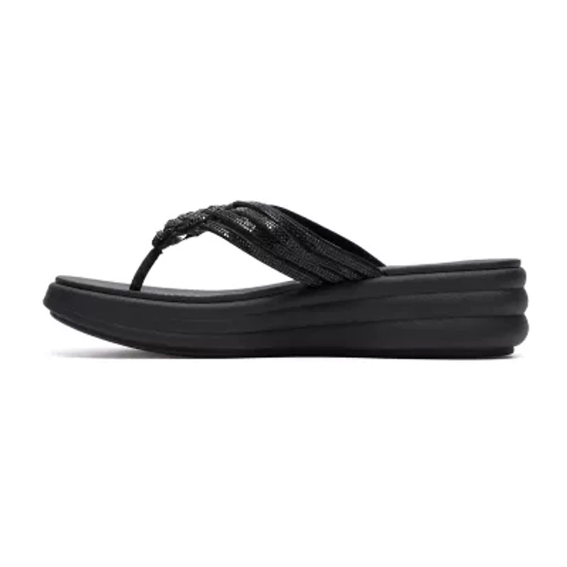 Clarks Cloudsteppers Womens Drift Gem Wedge Sandals